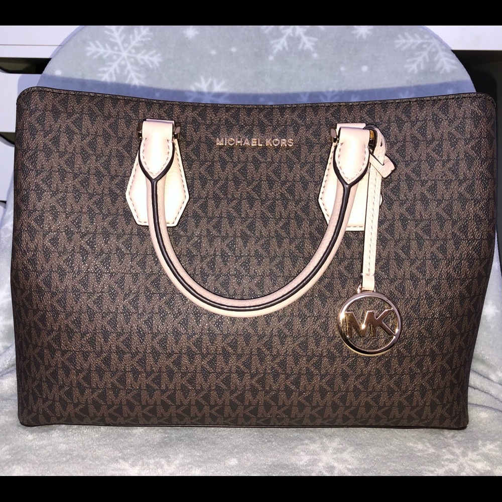 Michael Kors Camille Large Logo & Leather